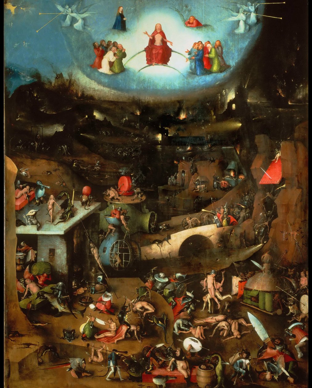 最后的审判》三联画，中央面板，约1485年。 作者 Hieronymus Bosch