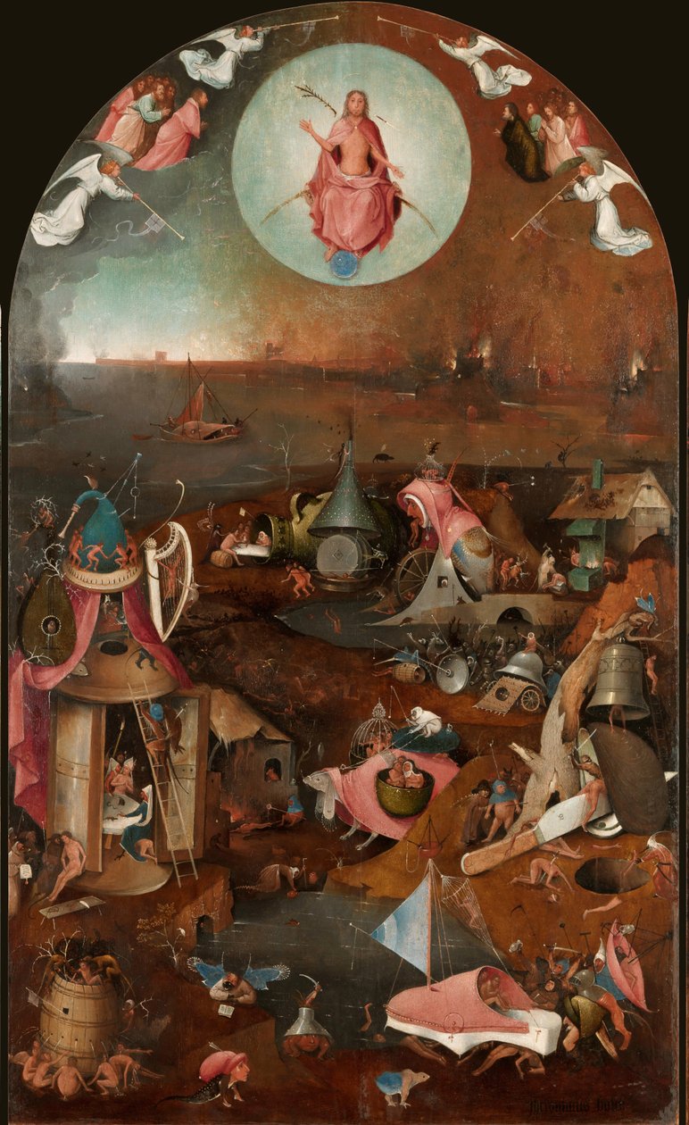 最后的审判》三联画，中央面板，约1490-1510年。 作者 Hieronymus Bosch