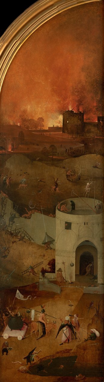 最后的审判》三联画，右面板，约1490-1510年。 作者 Hieronymus Bosch