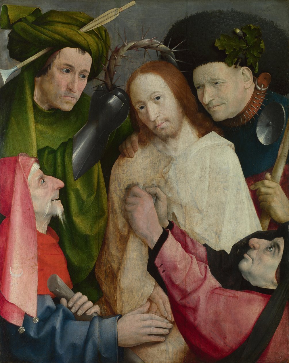 基督的嘲笑c。 1500 作者 Hieronymus Bosch