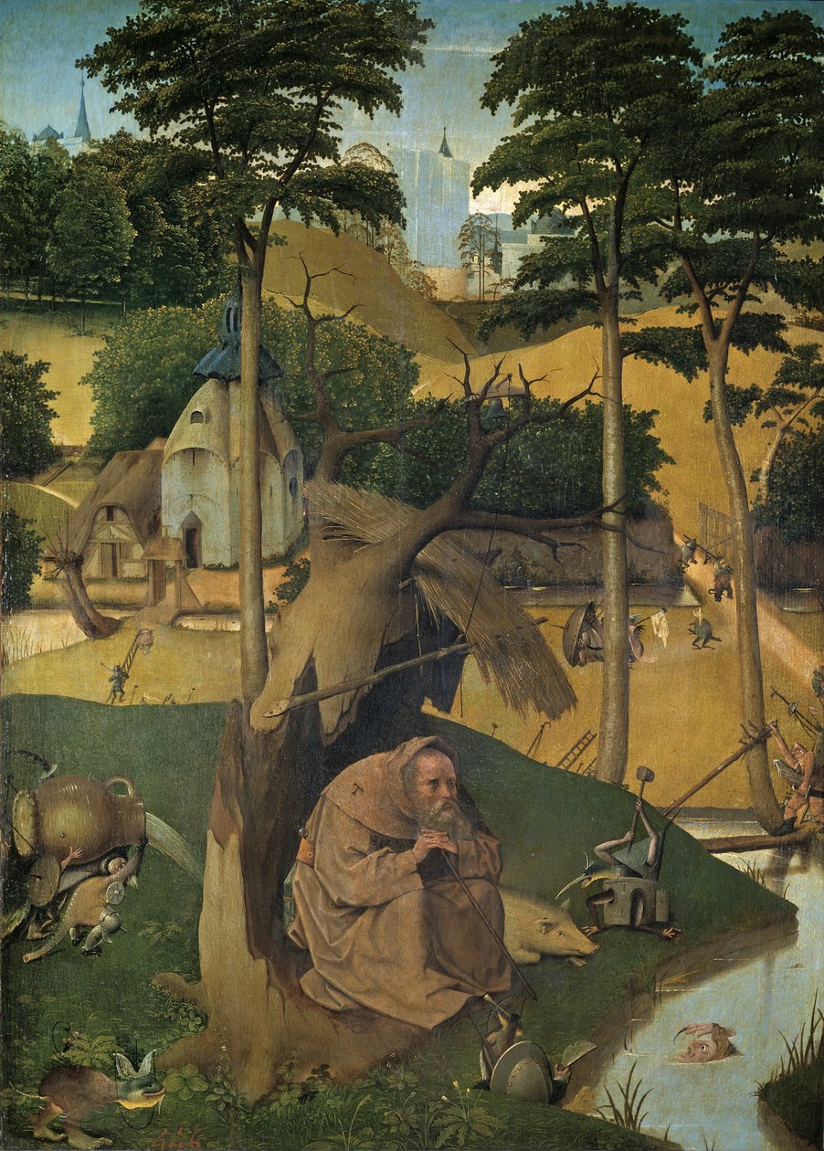 圣安东尼的诱惑c。 1490 作者 Hieronymus Bosch