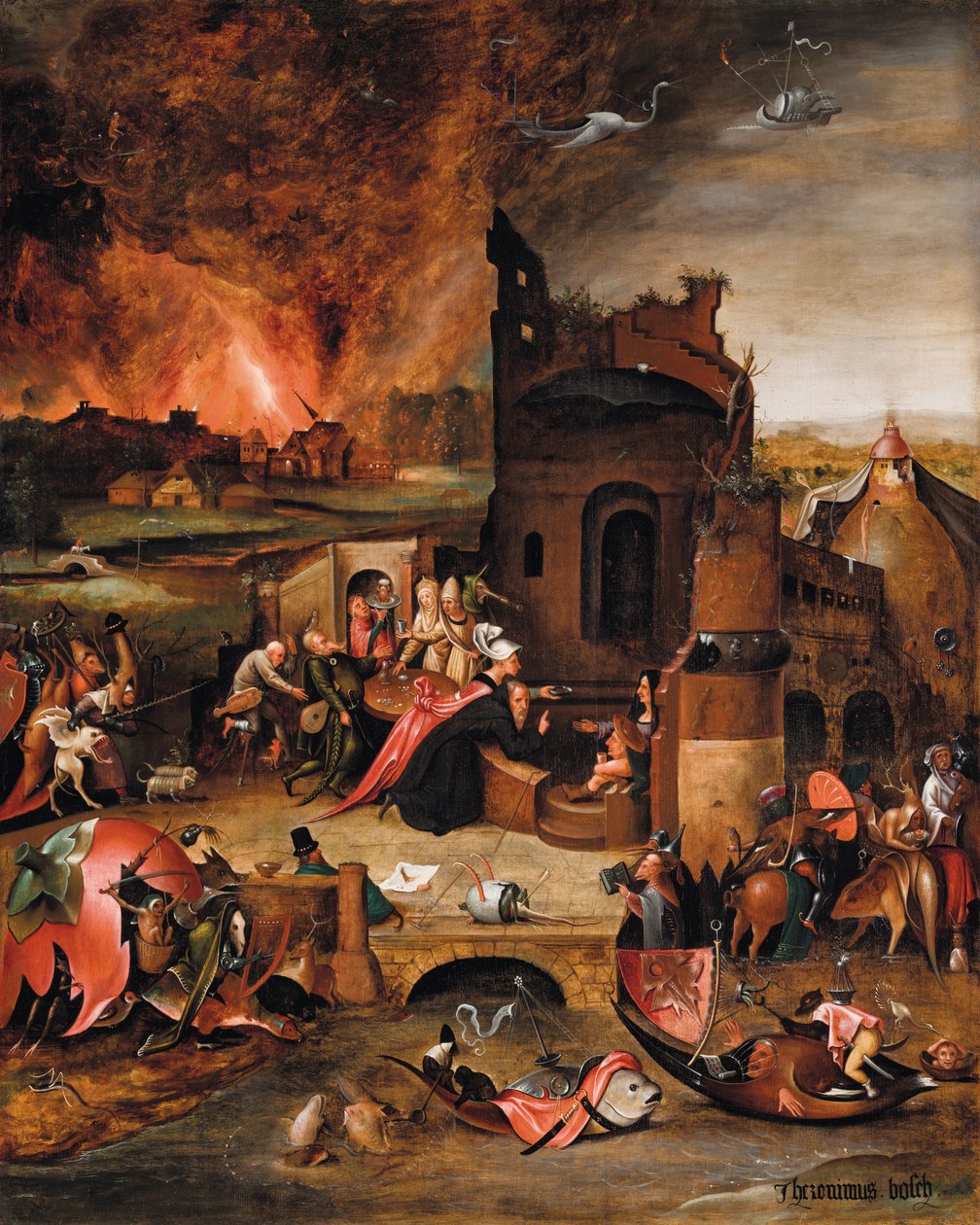圣安东尼大帝的诱惑》（木板油画） 作者 Hieronymus Bosch