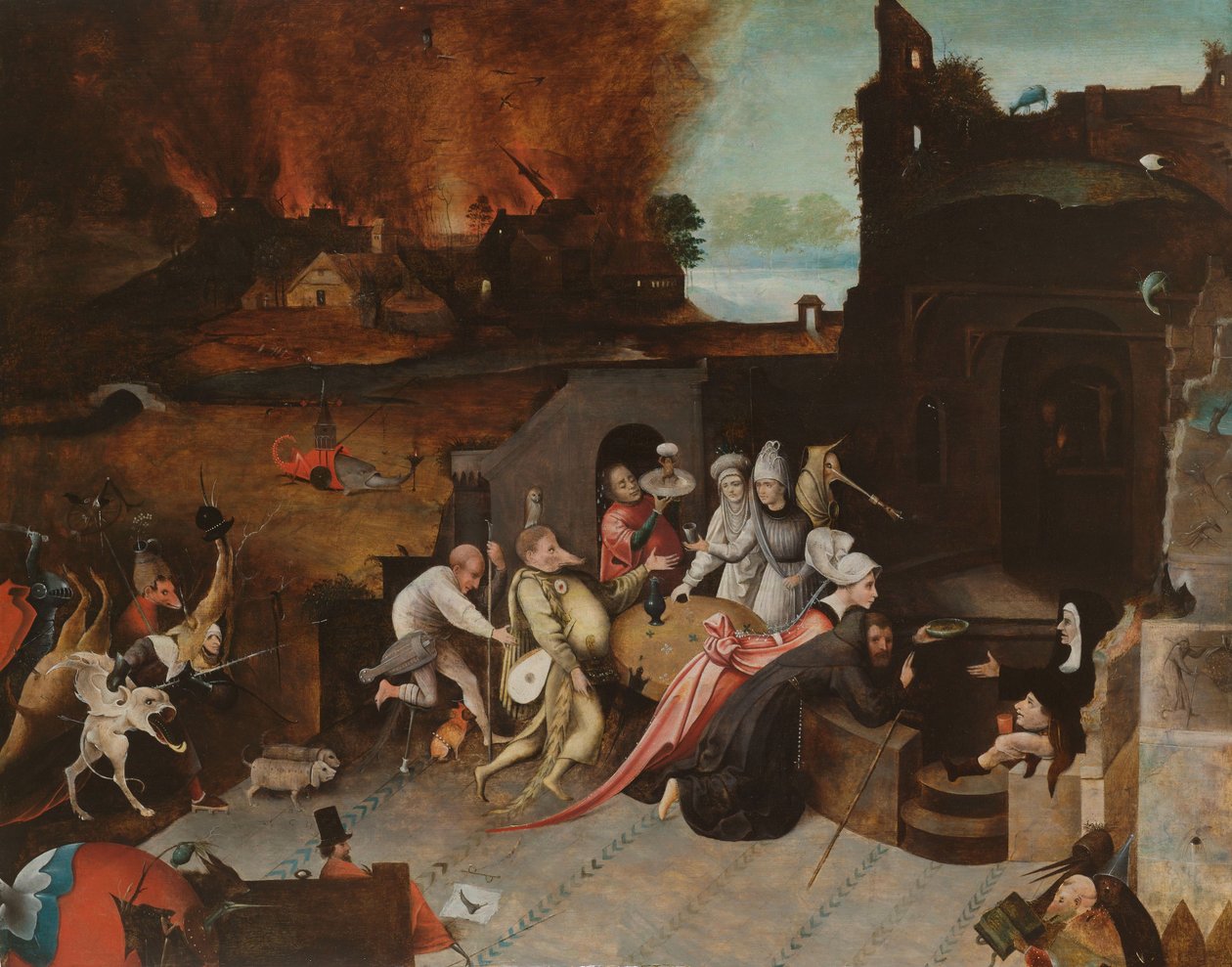 圣安东尼的诱惑，1530-1600 作者 Hieronymus Bosch