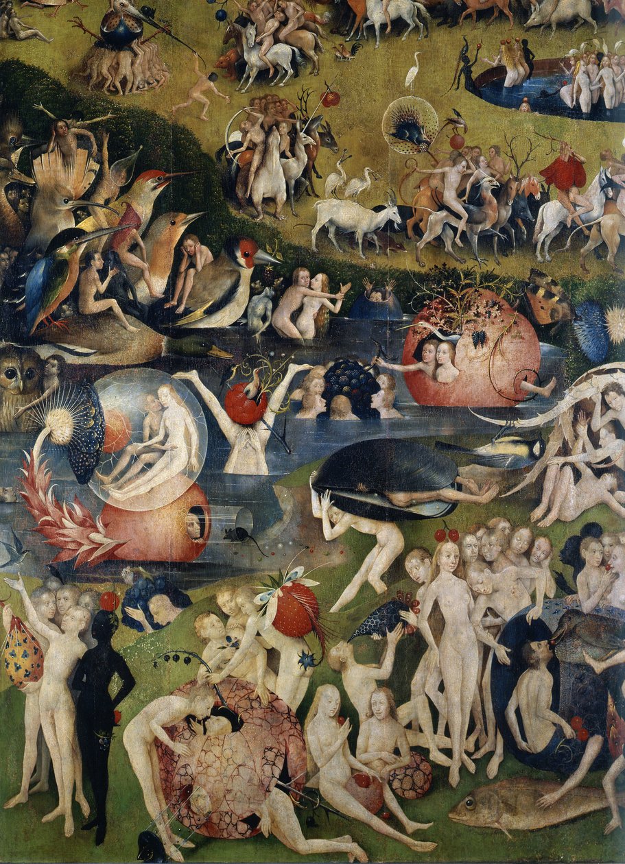 The garden of delices. Detail of the central part of the triptych 作者 Hieronymus Bosch