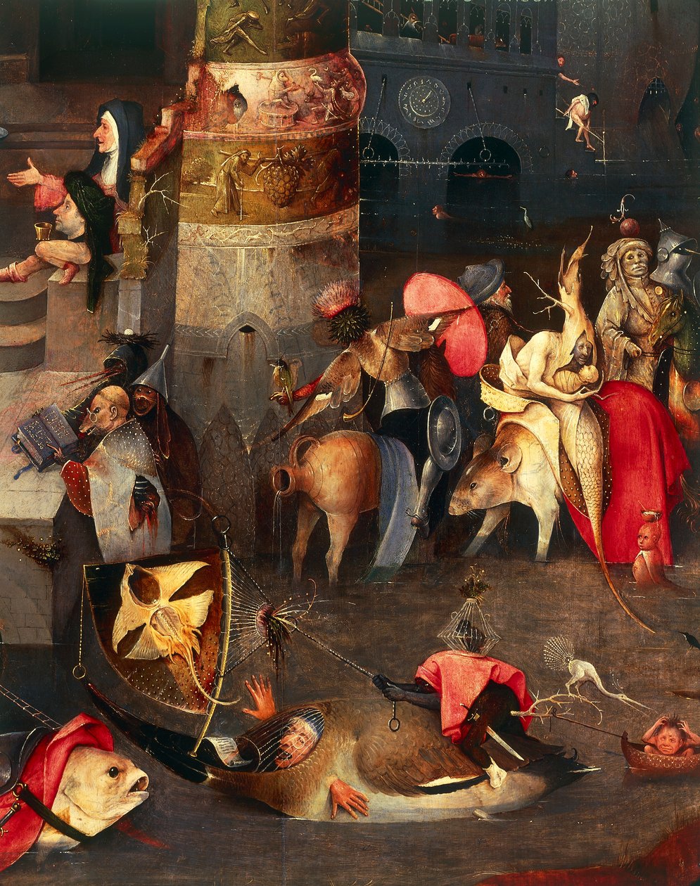圣安东尼的诱惑三联画（中面板） 作者 Hieronymus Bosch