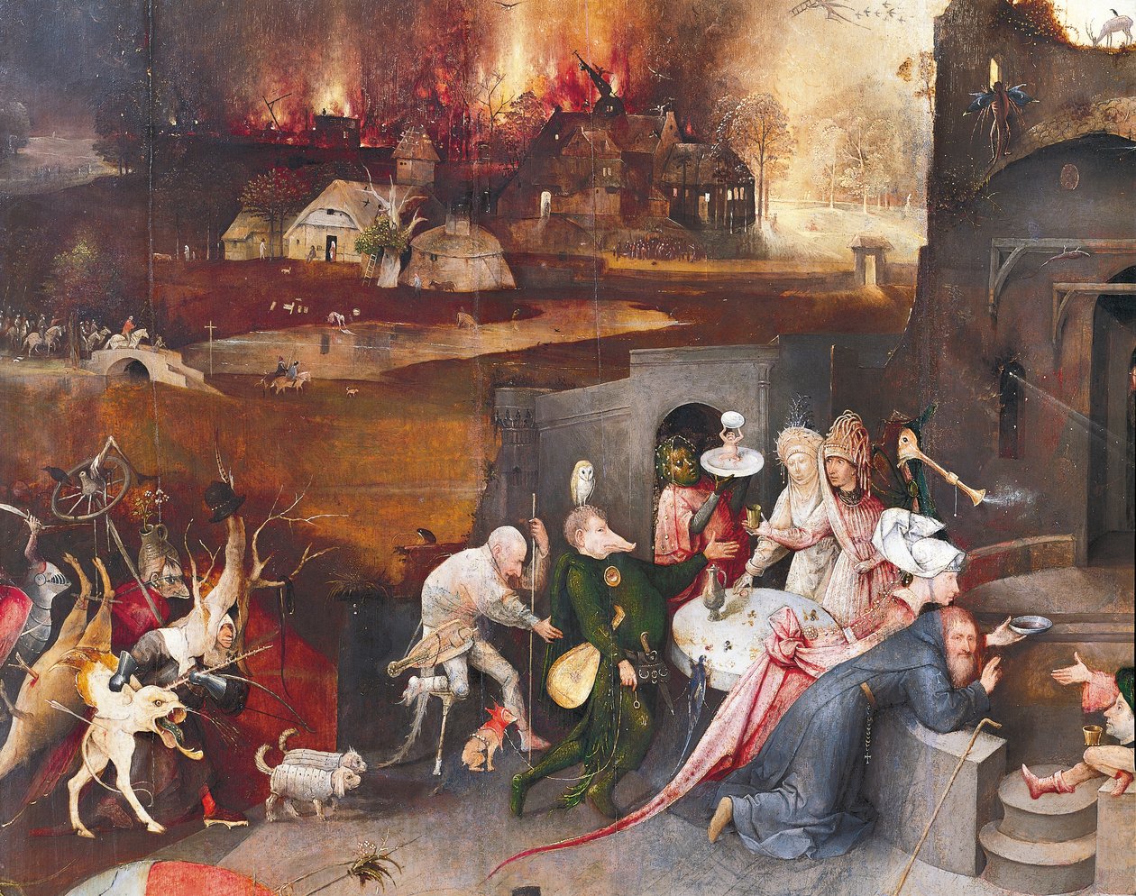 圣安东尼的诱惑三联画（中面板） 作者 Hieronymus Bosch