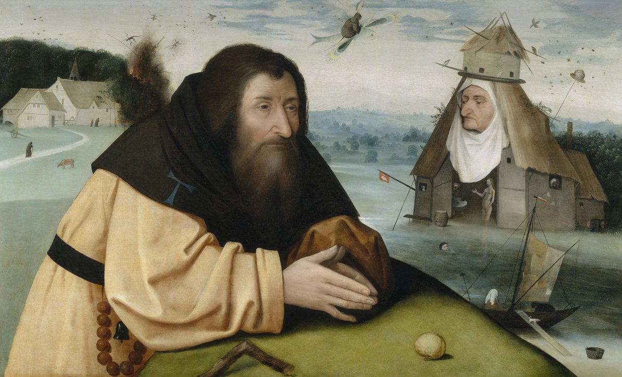 圣安东尼的诱惑 作者 Hieronymus Bosch 和车间
