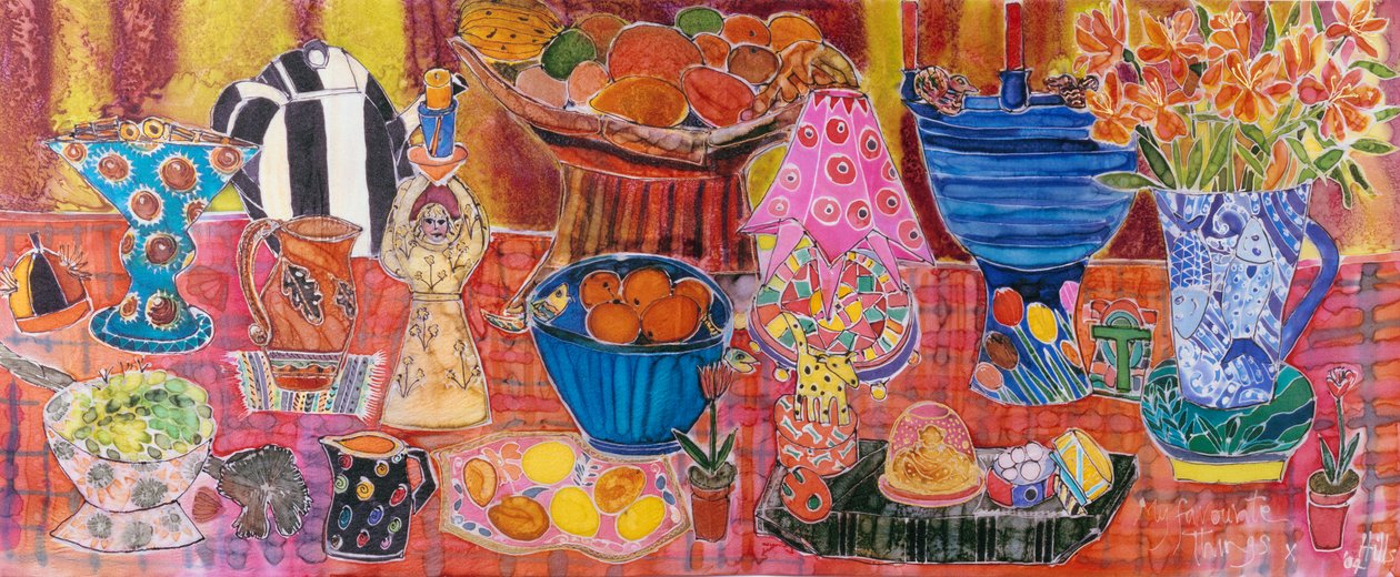 我最喜欢的东西，2005年（丝绸染料） 作者 希拉里·西蒙（Hilary Simon）