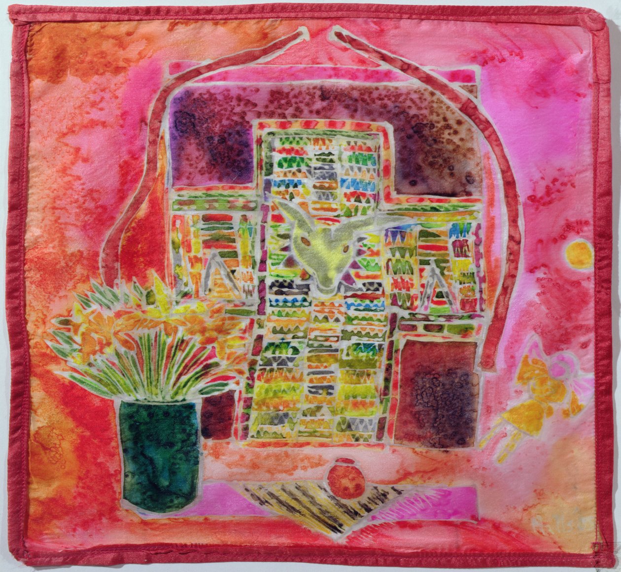 危地马拉神社，2005年（丝绸上的染料）。 作者 希拉里·西蒙（Hilary Simon）