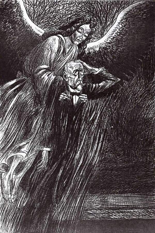 Angel带着Ivan Hribar到nebon 作者 欣科·斯姆雷卡（Hinko Smrekar）