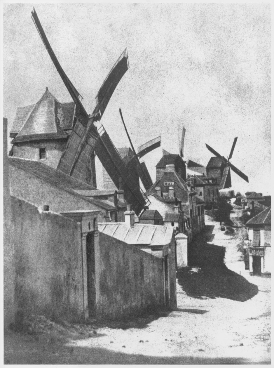 蒙马特的风车，c。 1870 作者 希波吕特·贝亚德
