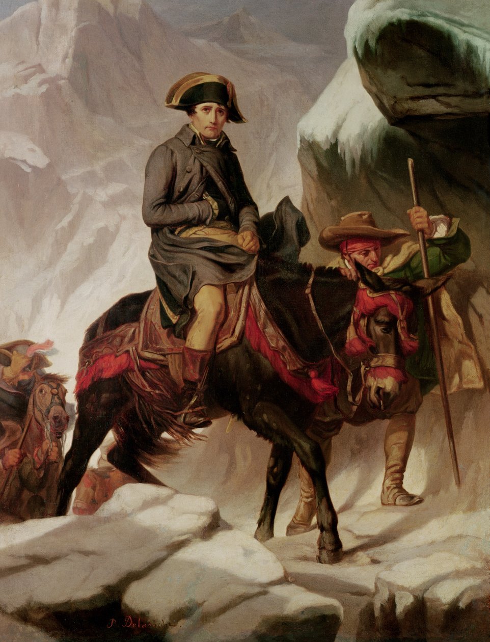 Napoleon Bonaparte（1769-1821）穿越阿尔卑斯山 作者 希波吕特·德拉罗什（Hippolyte Delaroche）