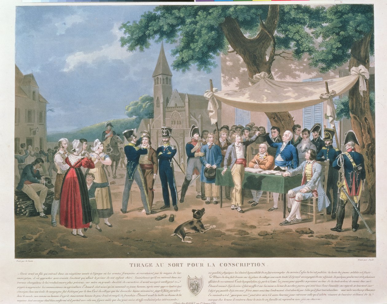 为征兵绘制很多 作者 Hippolyte Lecomte