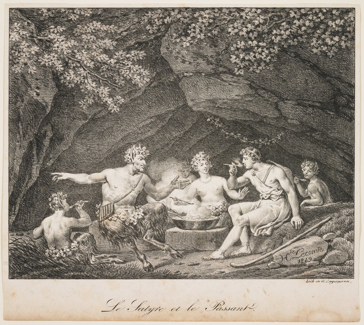 萨特和乘客，1819年 作者 Hippolyte Lecomte