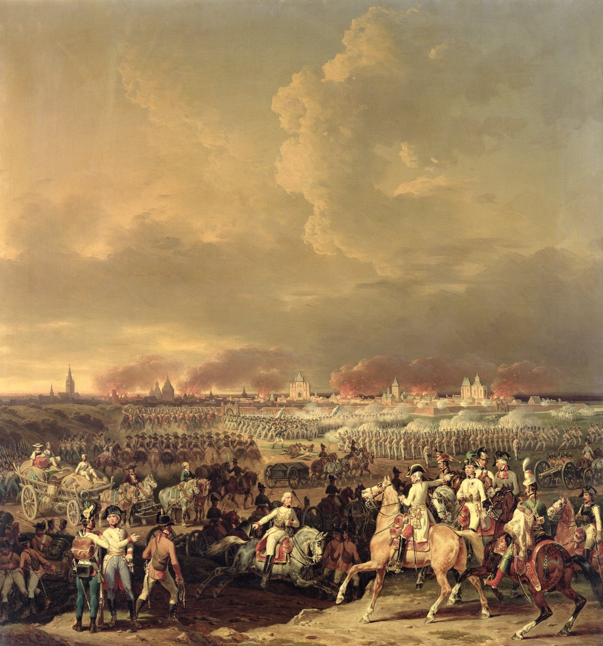 1745年10月8日，1845年，阿尔伯特·德萨克森 - 塔亨的围城围城 作者 Hippolyte Lecomte