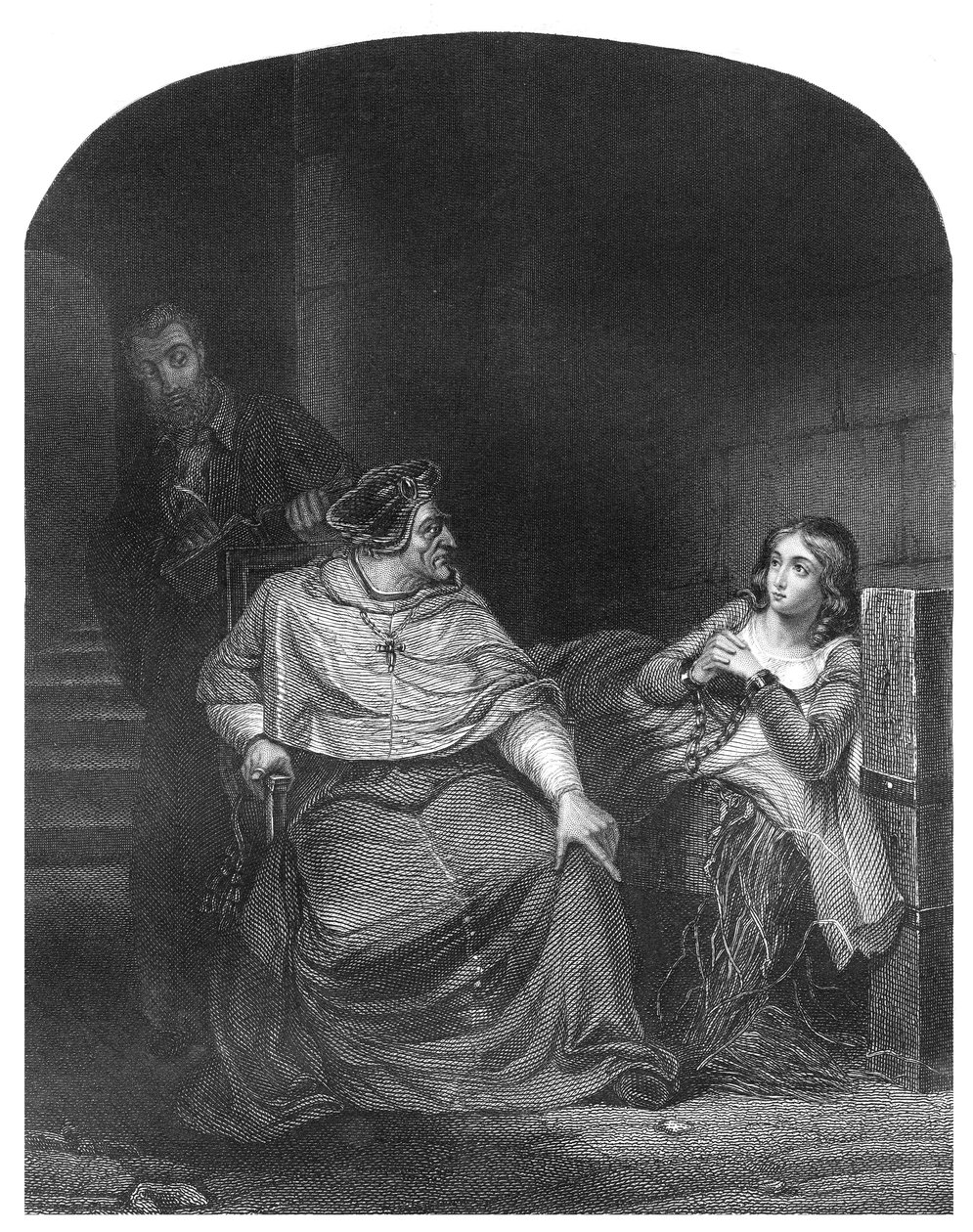 圣女贞德接受温切斯特主教的审讯 作者 希波吕特·德拉罗什（Hippolyte Delaroche）