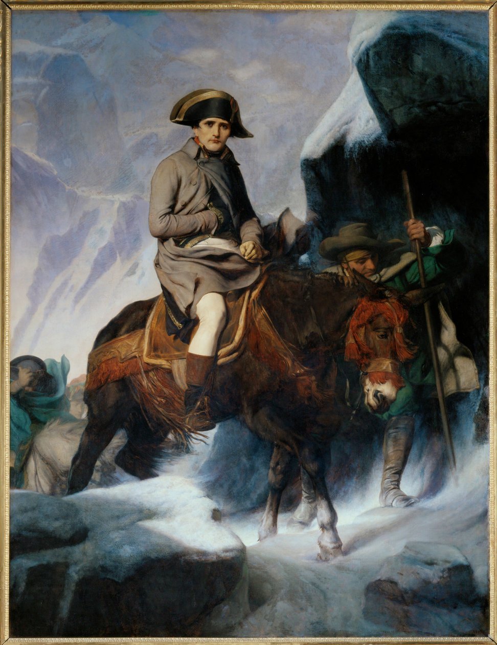 波拿巴穿越阿尔卑斯山 - Bonaparte franchissant les Alpes ... 作者 伊波利特 (1797 1856) 德拉罗什