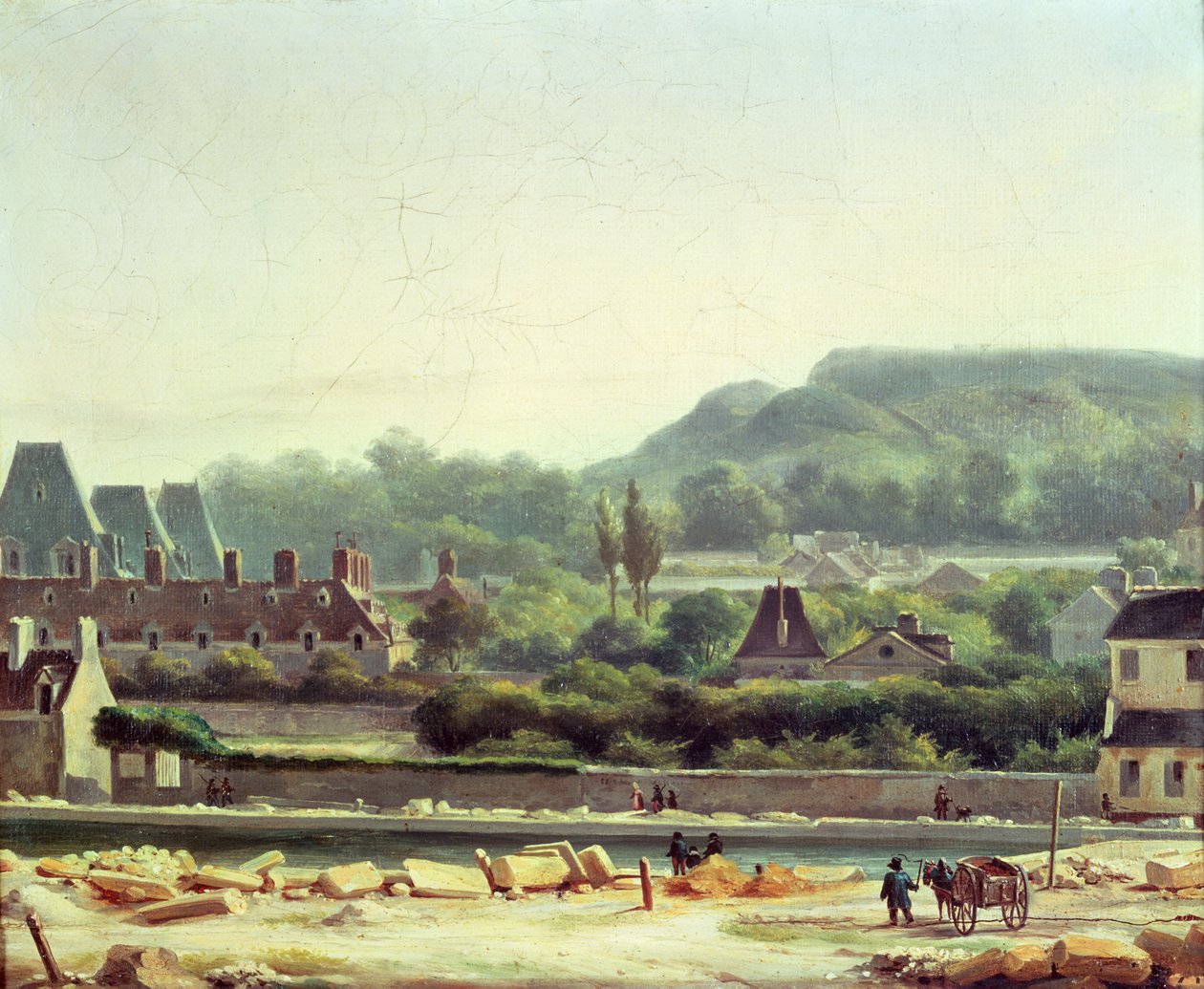 1830年的Hopital Saint-Louis和Buttes-Chaumont 作者 希波利特·亚当