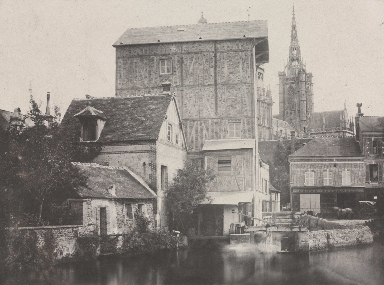 埃夫勒（Evreux）风景，1850年。 作者 希波吕特·贝亚德