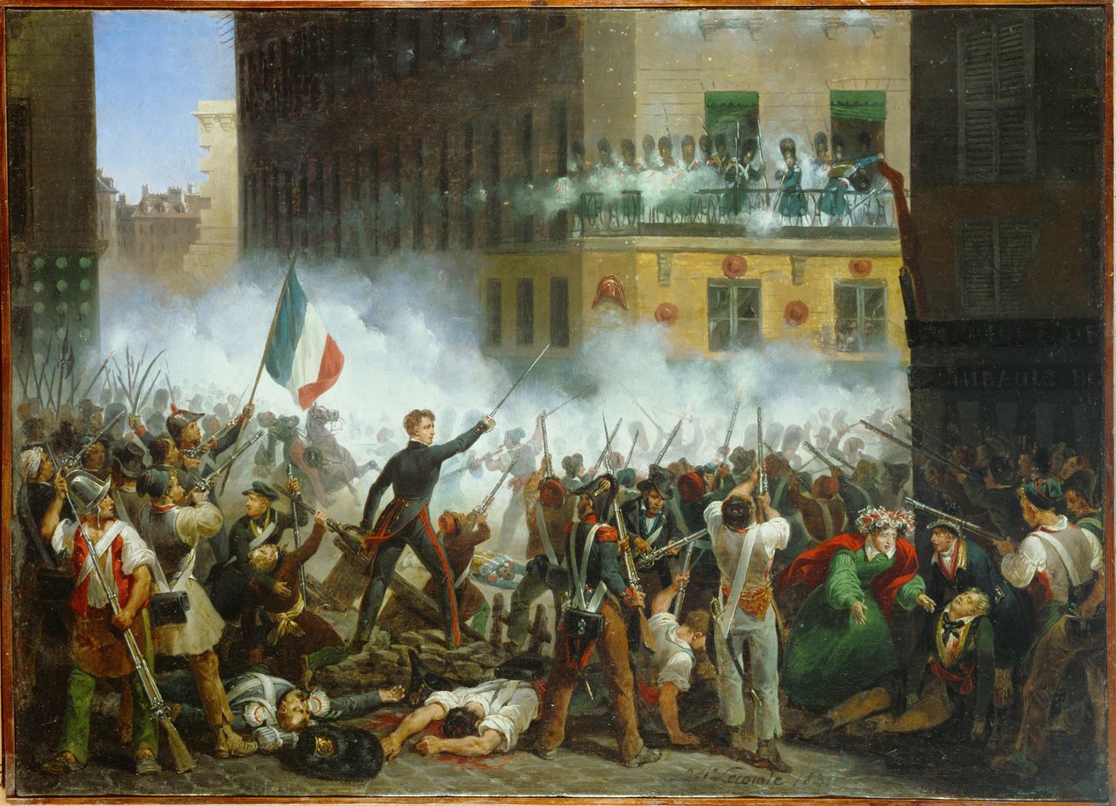罗汉街之战......（布面油画） 作者 Hippolyte Lecomte