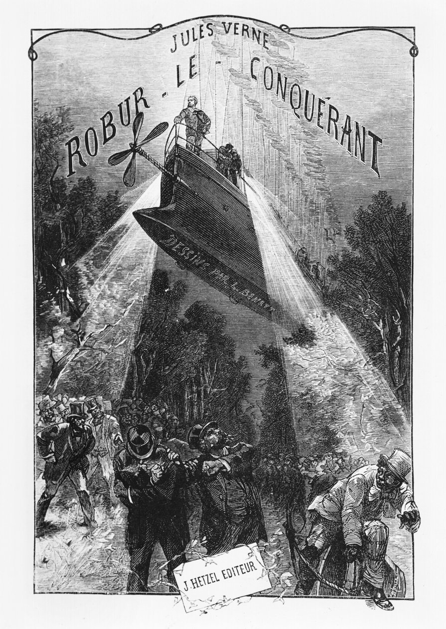 Jules Verne（1828-1905）巴黎，Hetzel，1886年&39;Robur le Conquerant&39;的主题 作者 希波吕特·莱昂·贝内特