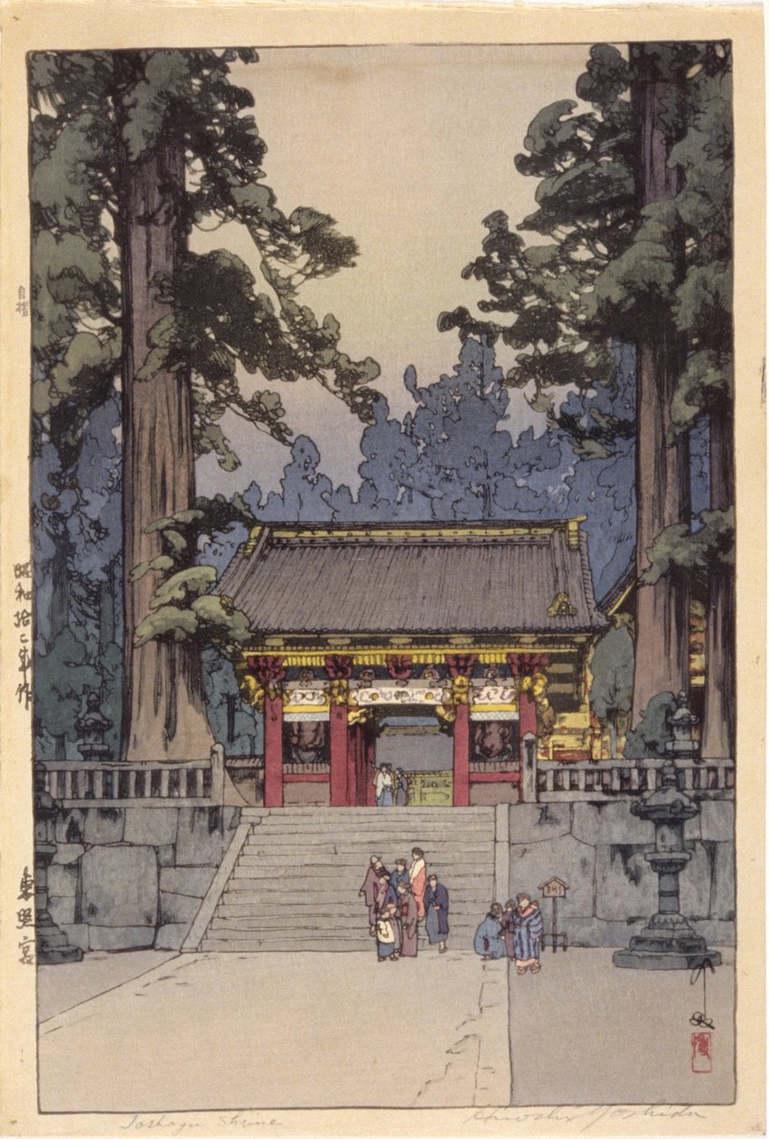 东照汤神社（彩色木版画） 作者 吉田博史