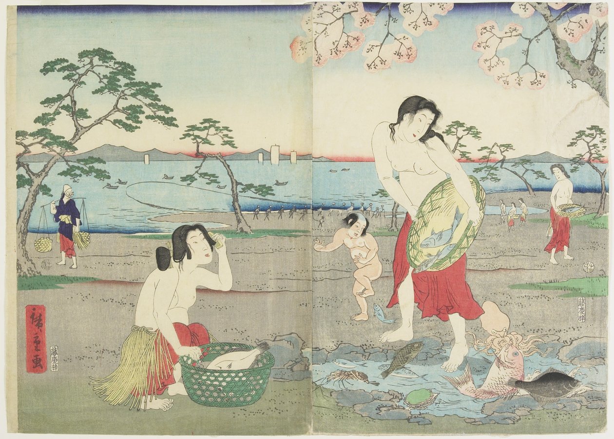 （渔夫），1864年3月 作者 二世弘重