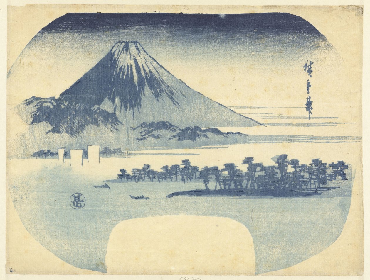 富士山和松树林 作者 歌川广重 (I)