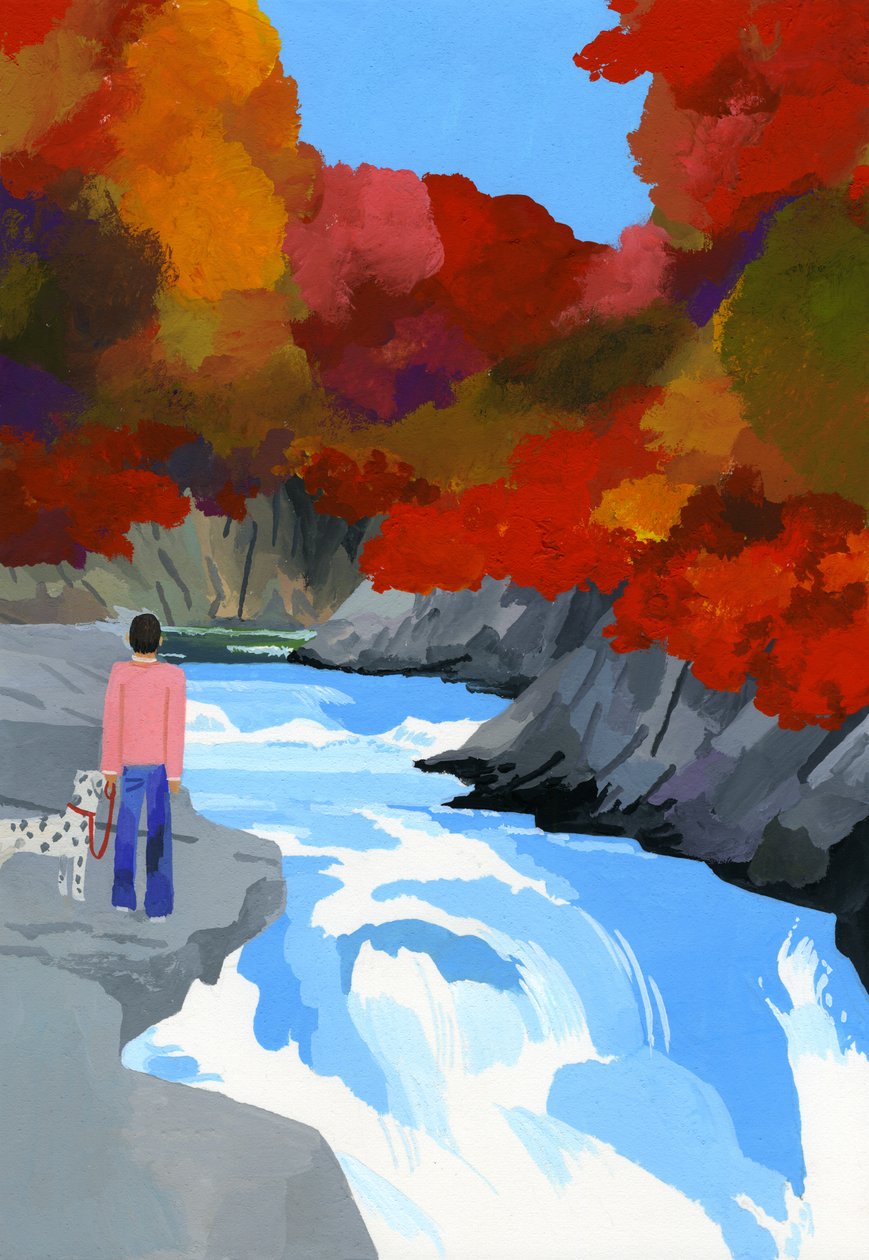 Autumn leaves and rivers 作者 井筒宏之