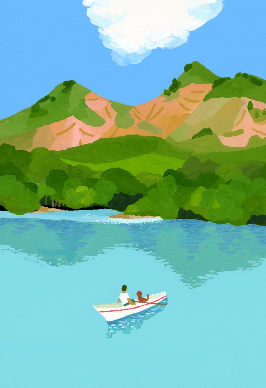 summer vacation in the mountains and boats 作者 井筒宏之