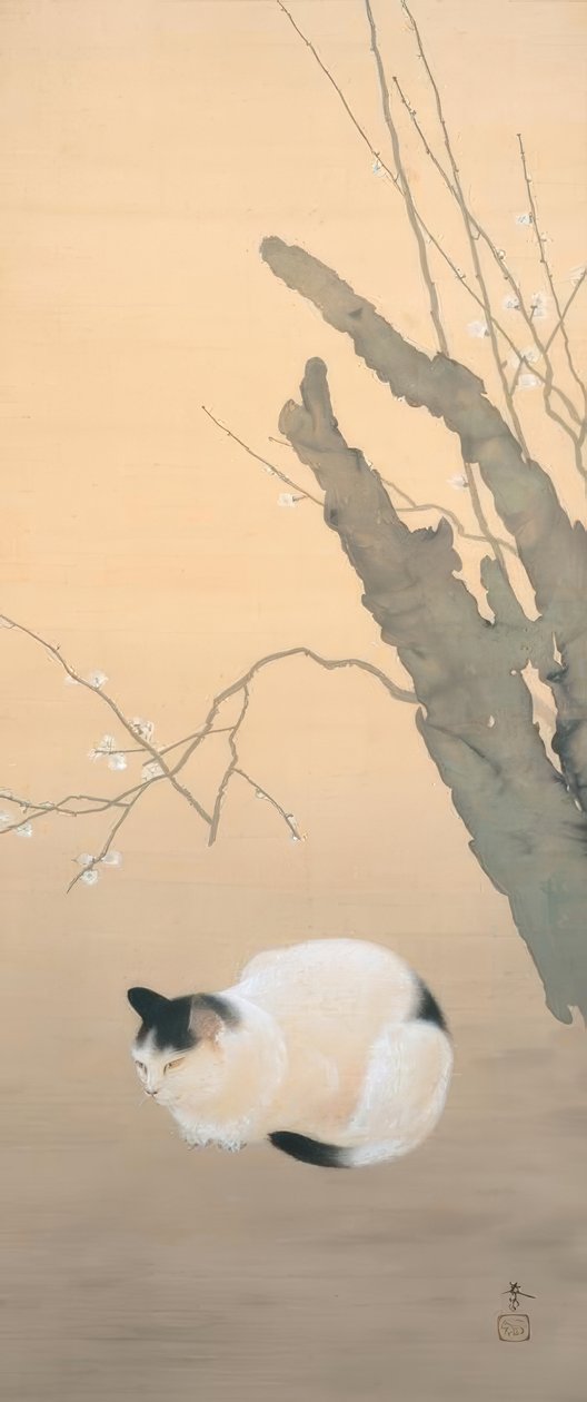ish田顺庄猫和梅花 作者 ida田顺庄