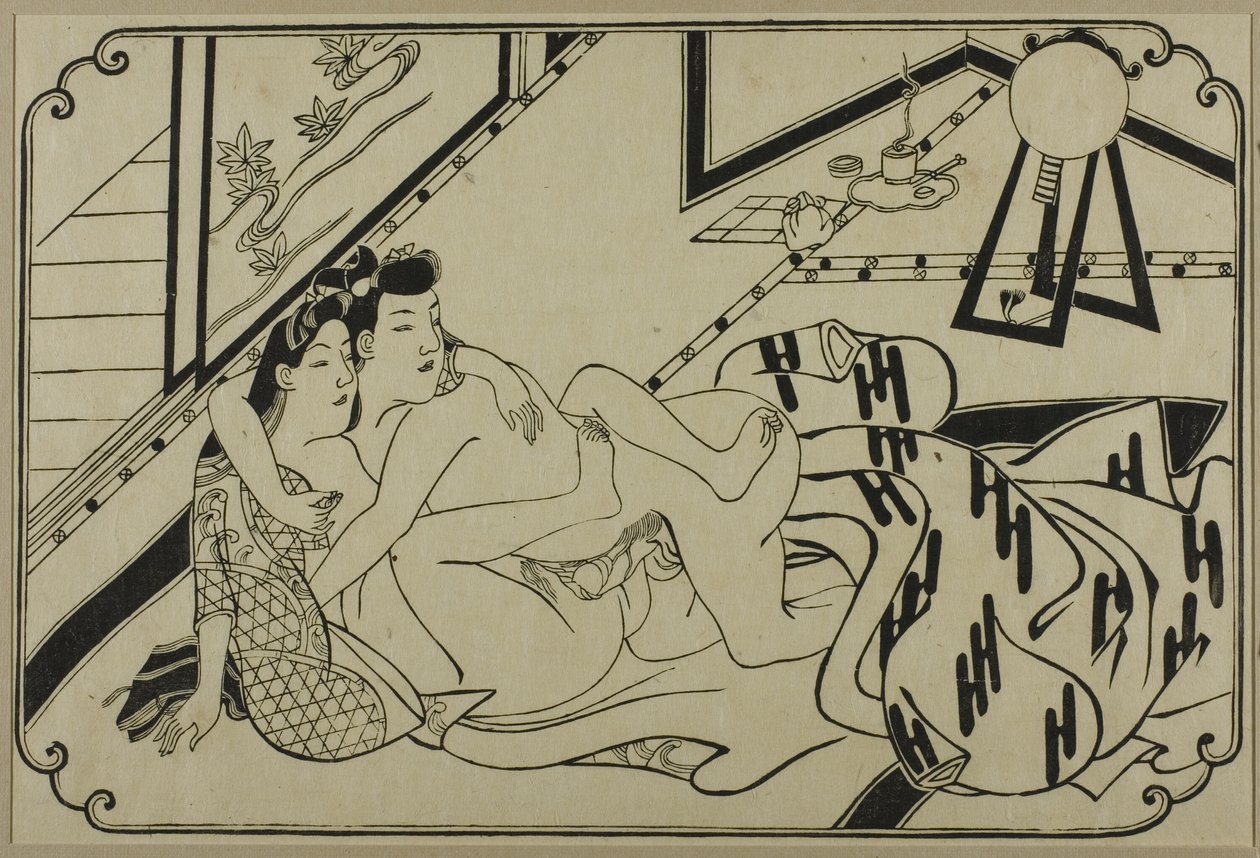春宫画册上的一张纸 作者 菱川师信