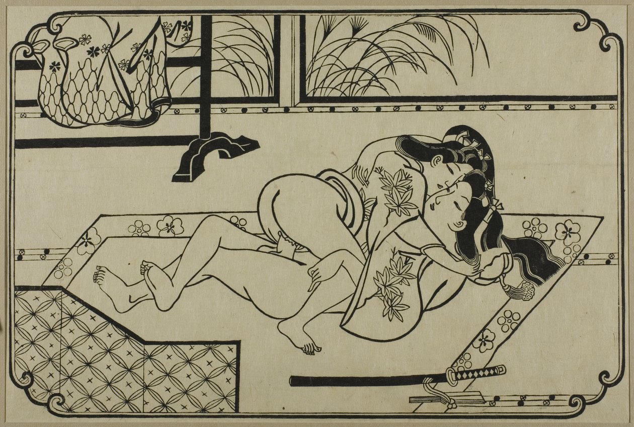 春宫画册上的一张纸 作者 菱川师信
