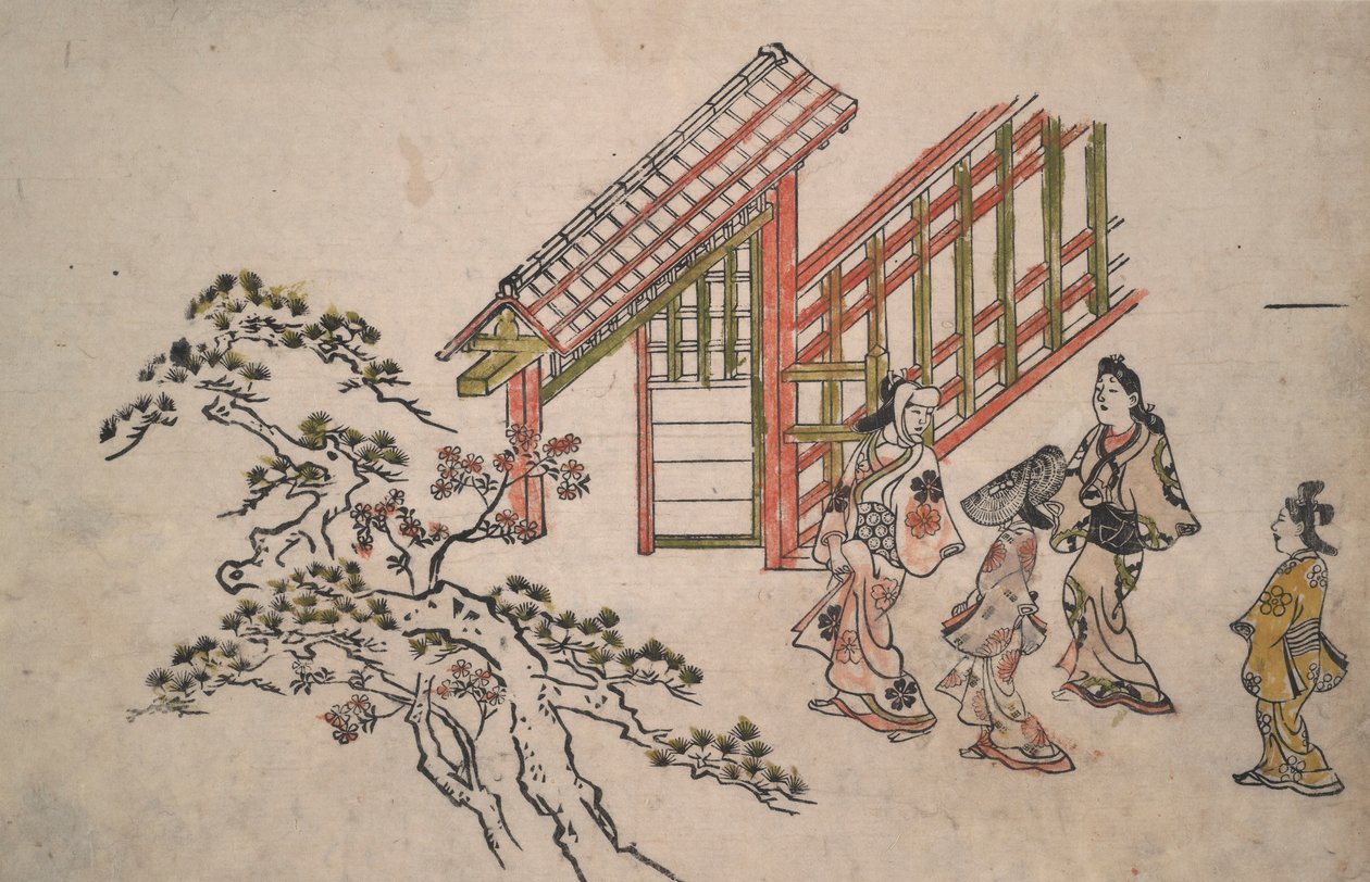新吉原门附近 作者 菱川师信