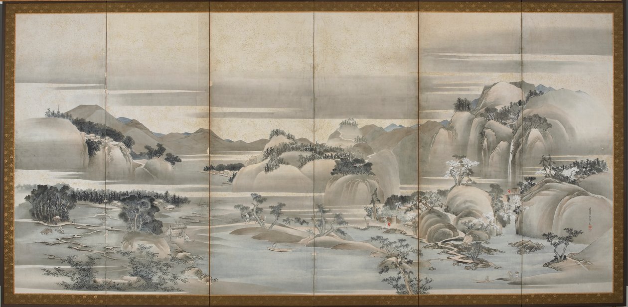 四季的风景：春天和夏天，江户时期，18世纪末至19世纪初。 作者 久川S