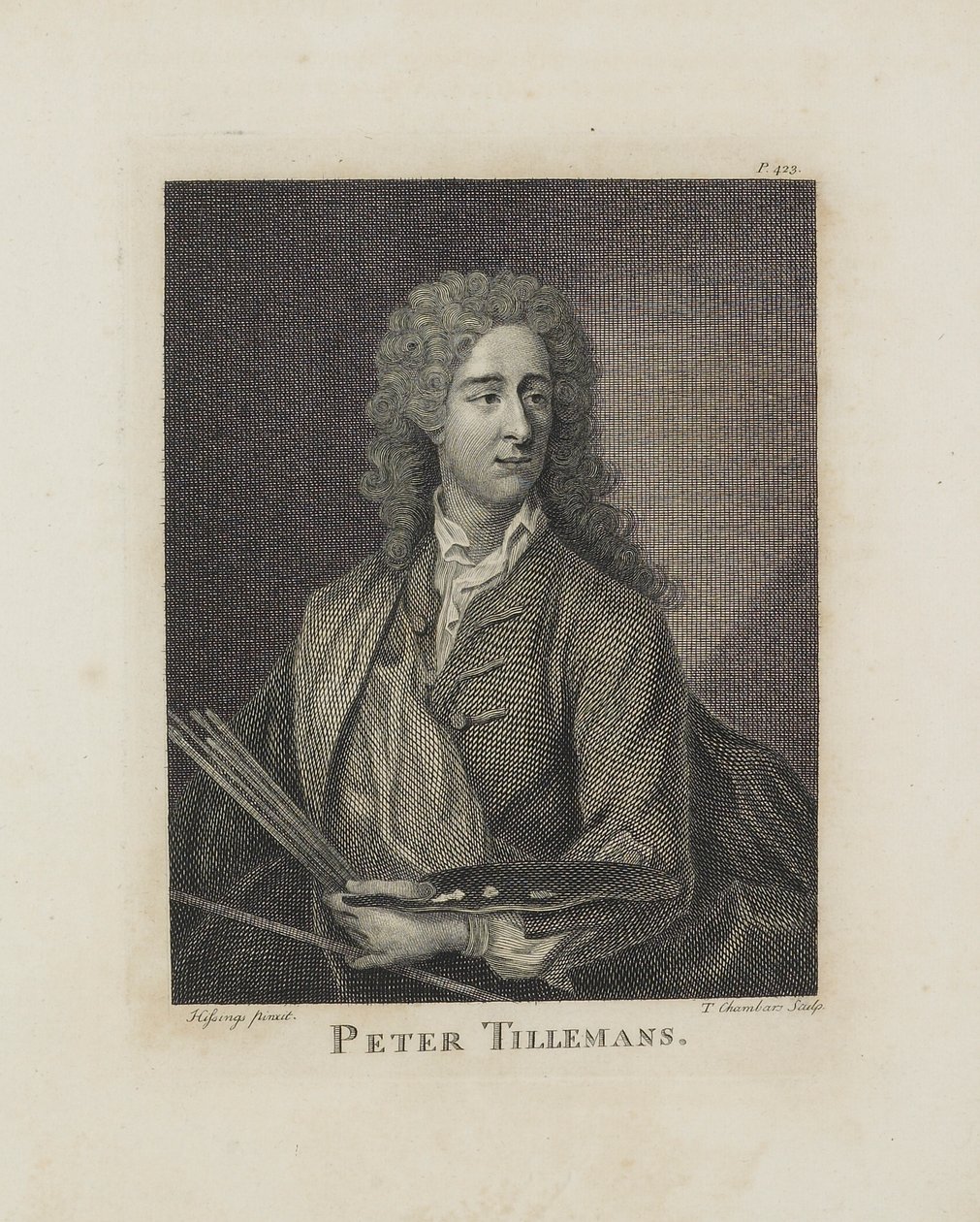 Peter Tillemans，由Thomas Chambars（1724-89）雕刻，1762年 作者 嘶嘶声