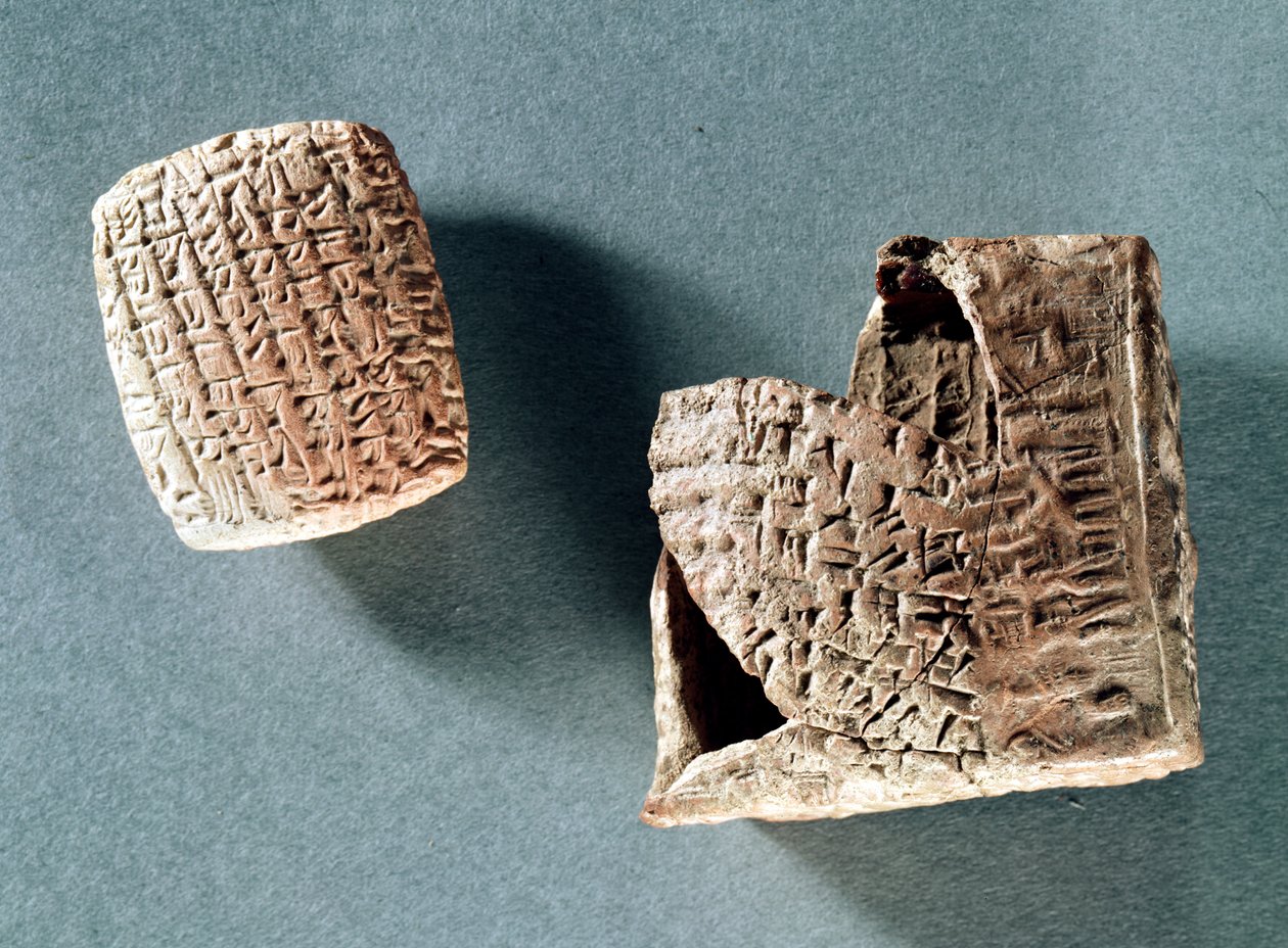 Cappadocian信和信封，来自土耳其，公元前2000  -  1800年（陶器） 作者 赫梯人