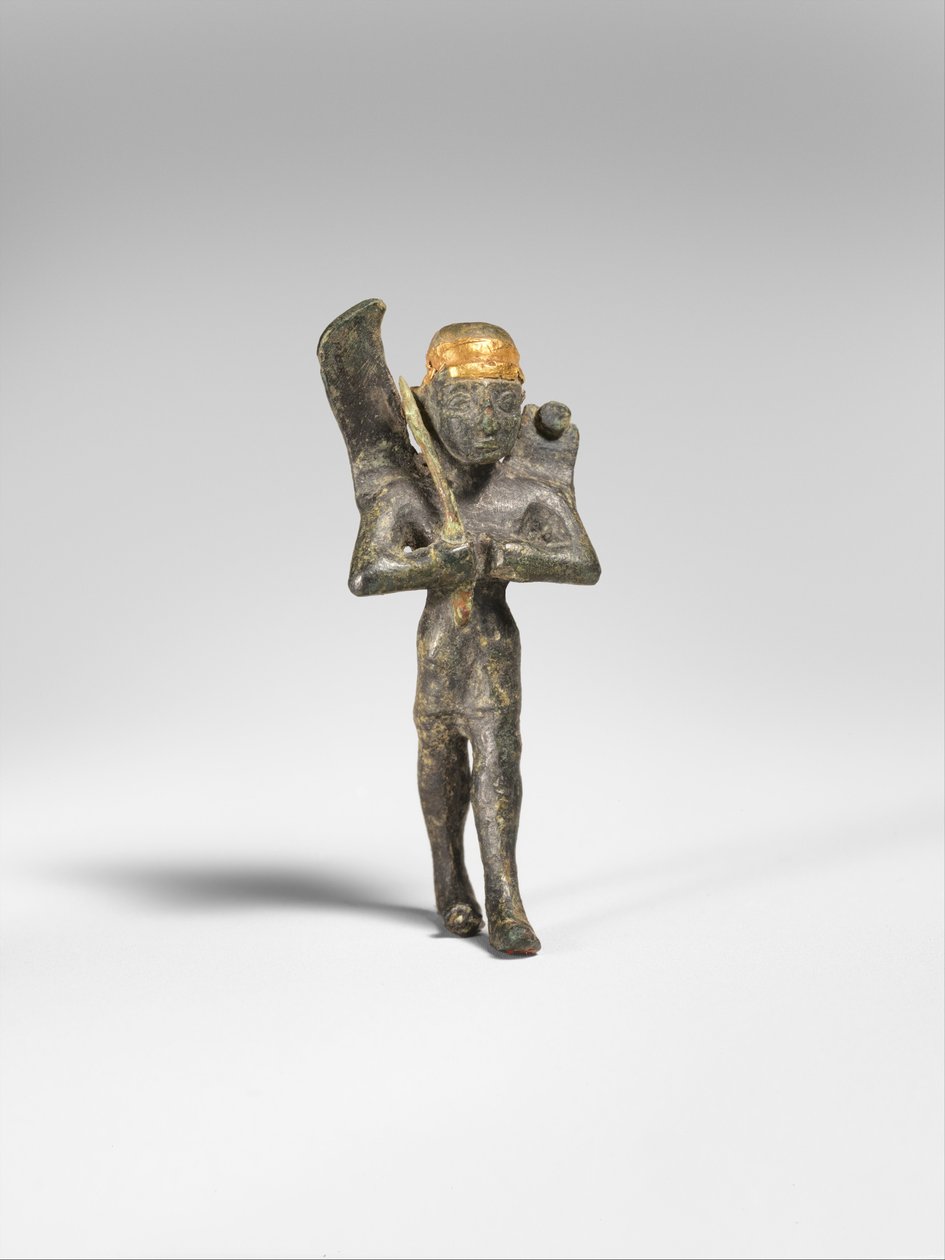 有翼神，约公元前1300年（青铜，金）。 作者 赫梯人