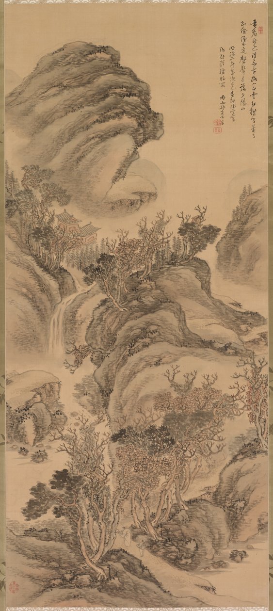 秋山夕照，1869年。 作者 法士恩教