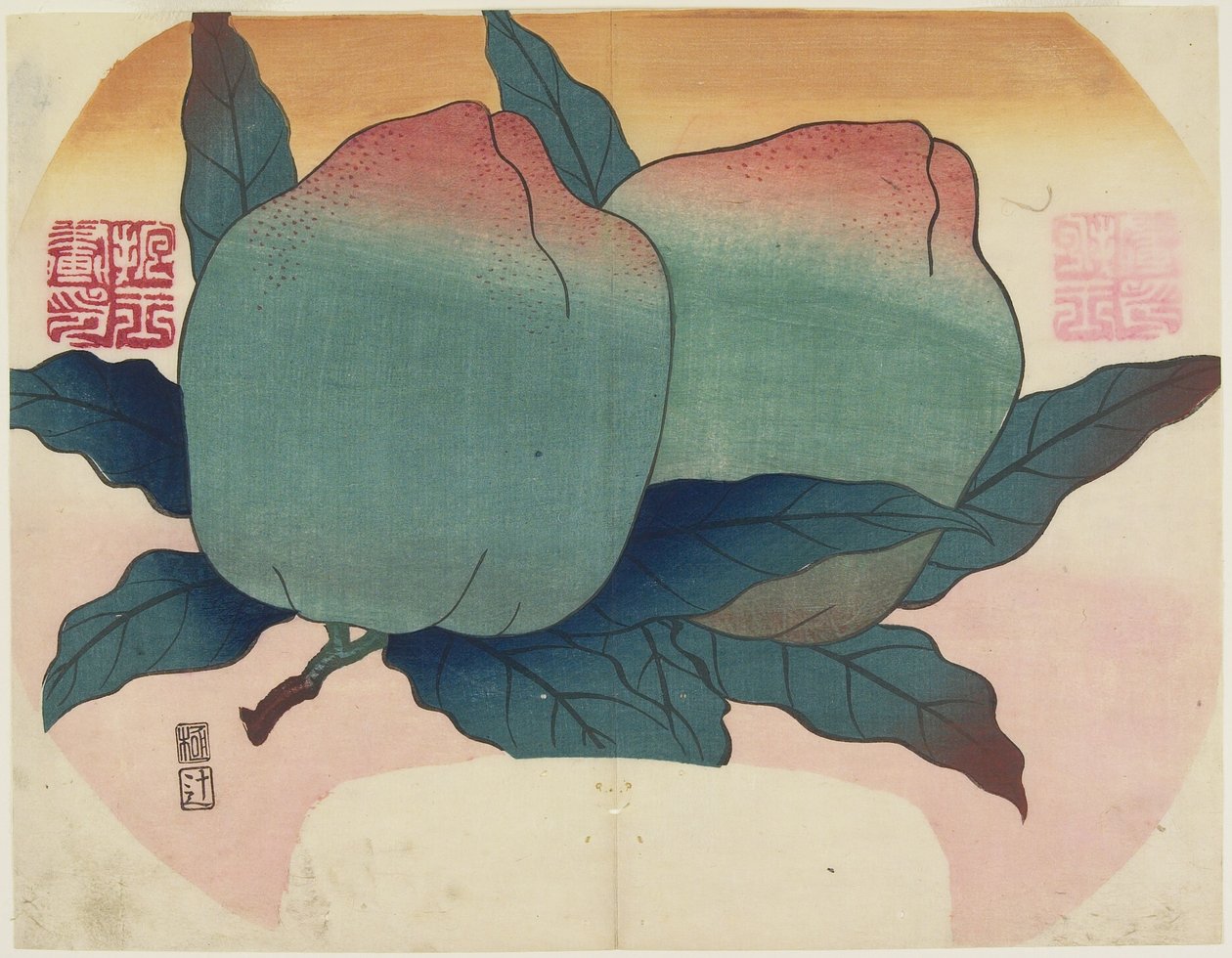 （葡萄藤上的果实），c。 1830 作者 北国