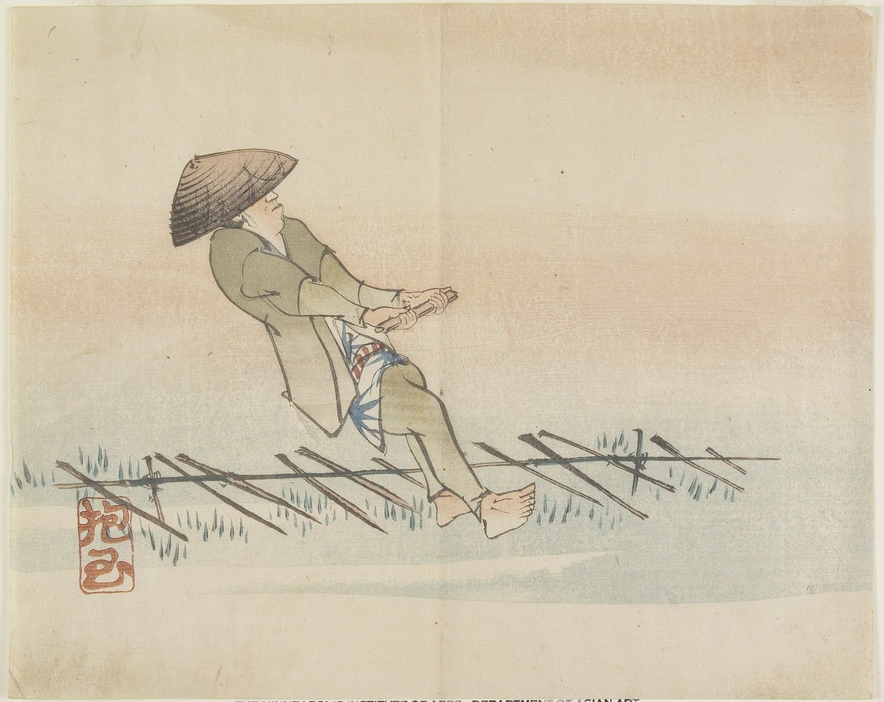 （男子拉丝线），c。 1830 作者 北国
