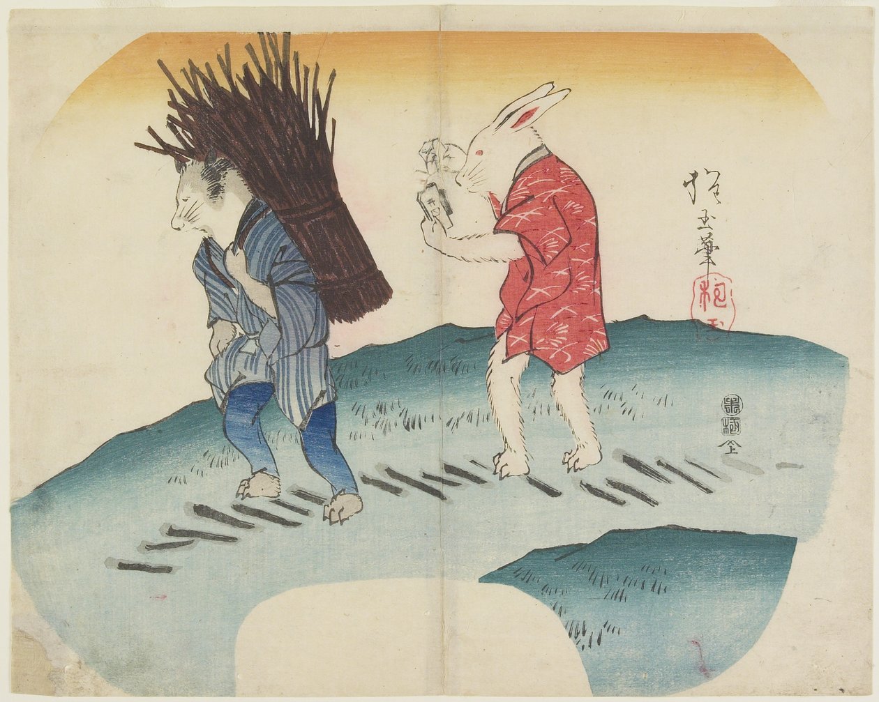 （1835年，浣熊携带的柴火焚烧木柴） 作者 北国