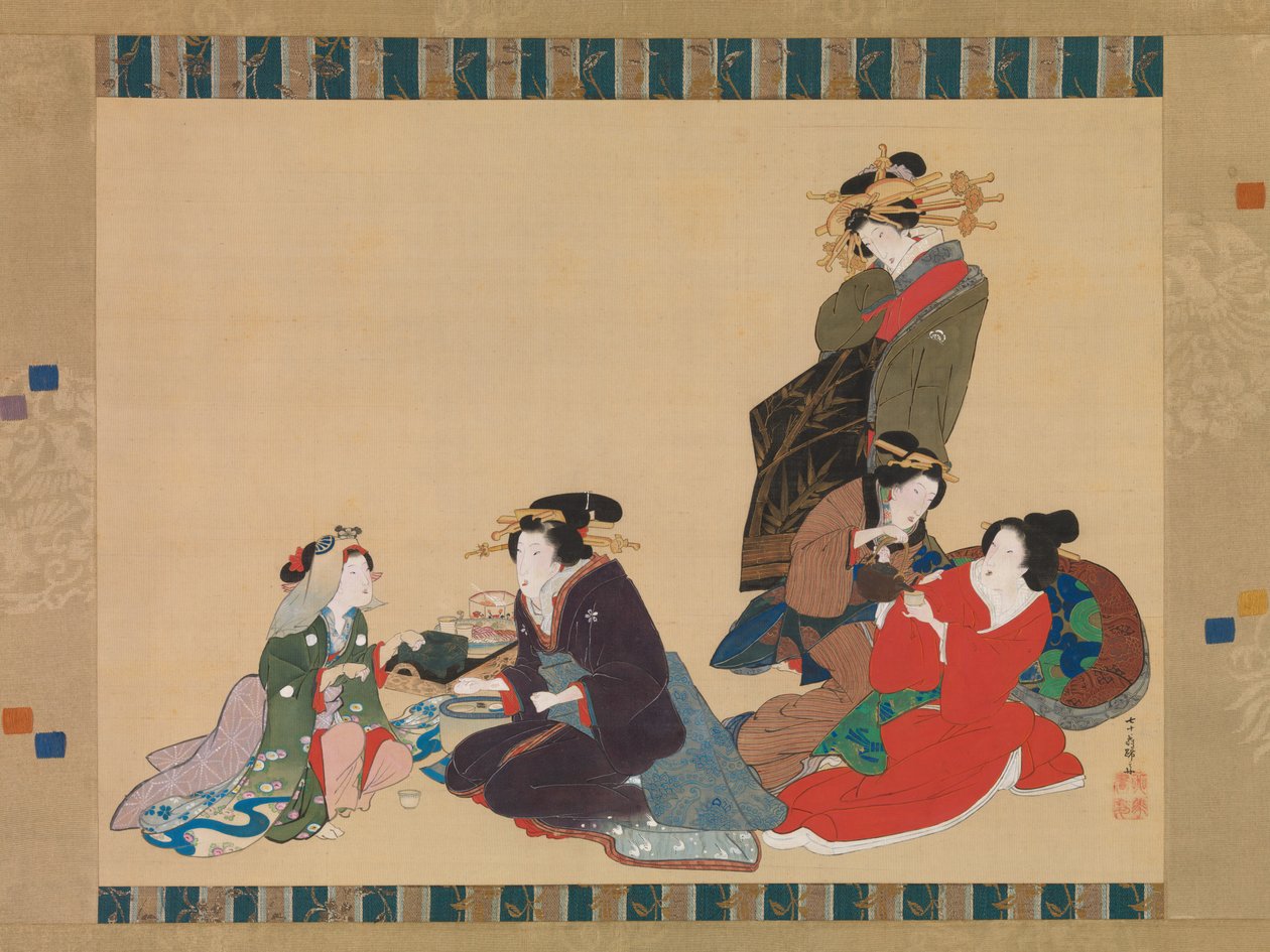 五个美人，1840年。 作者 北马