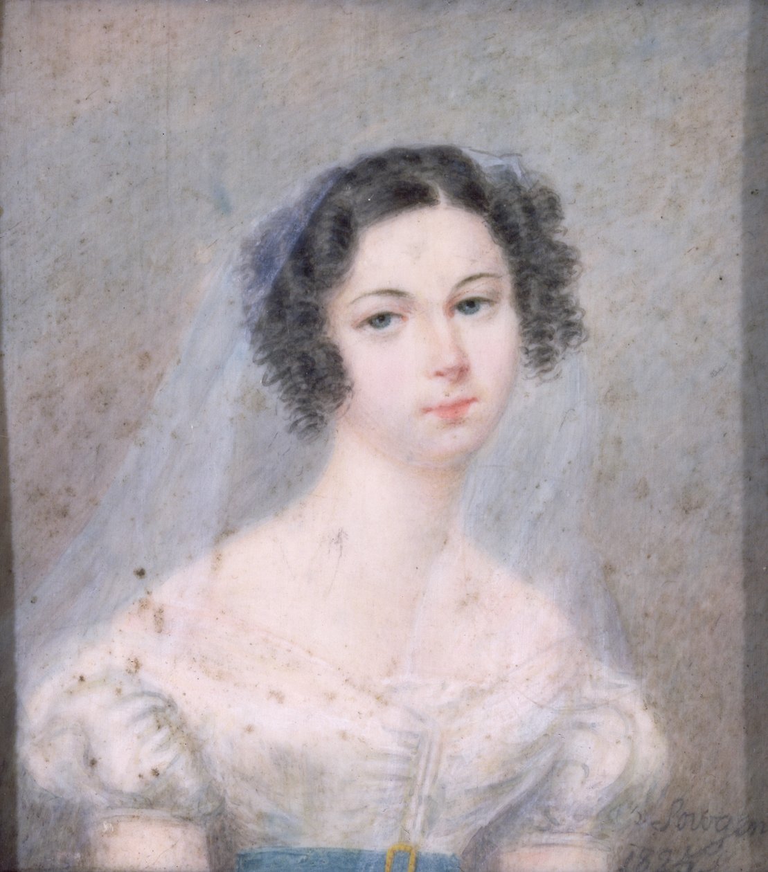 Evelina Hanska的缩影（1801-82）1825（wc） 作者 索根的木材