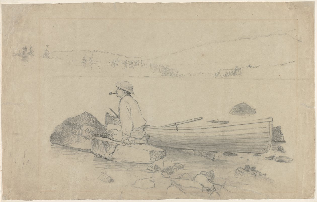 阿迪朗达克山脉，1868年。 作者 荷马·道奇·马丁