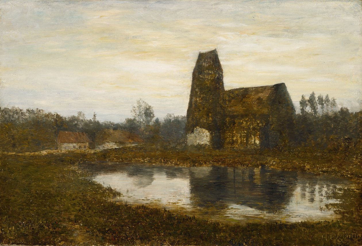 Criqueboeuf教堂，诺曼底，1893年 作者 荷马·道奇·马丁