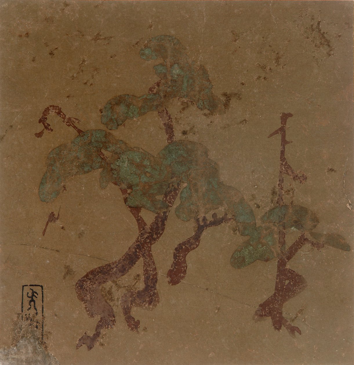 松树，江户时代，16世纪末-17世纪初。 作者 本南光悦