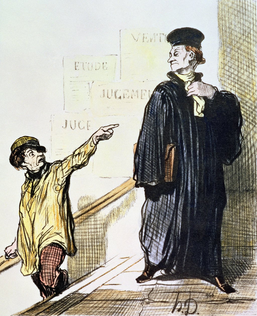 一个不满意的客户，来自&39;Les Gens de Justice&39;系列，c.1846 作者 奥诺雷·杜米埃