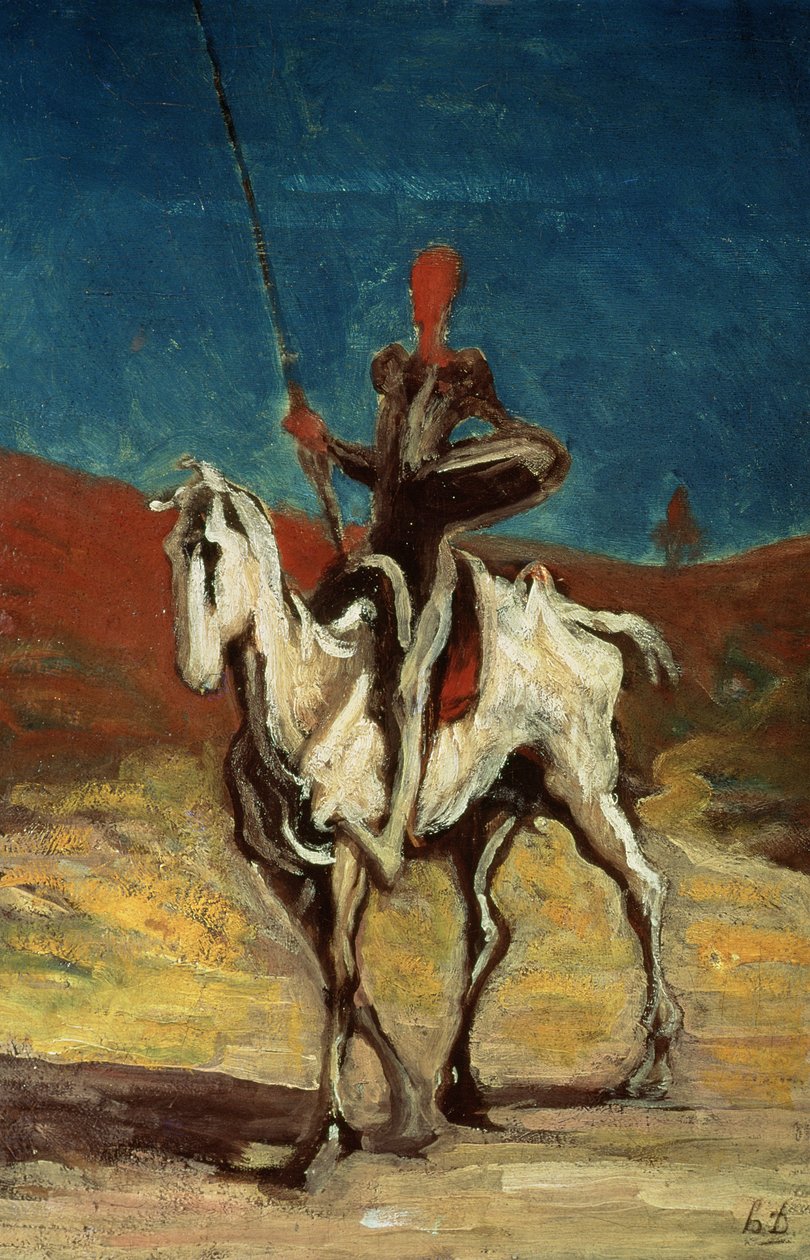 唐吉诃德，1865-1870 作者 奥诺雷·杜米埃