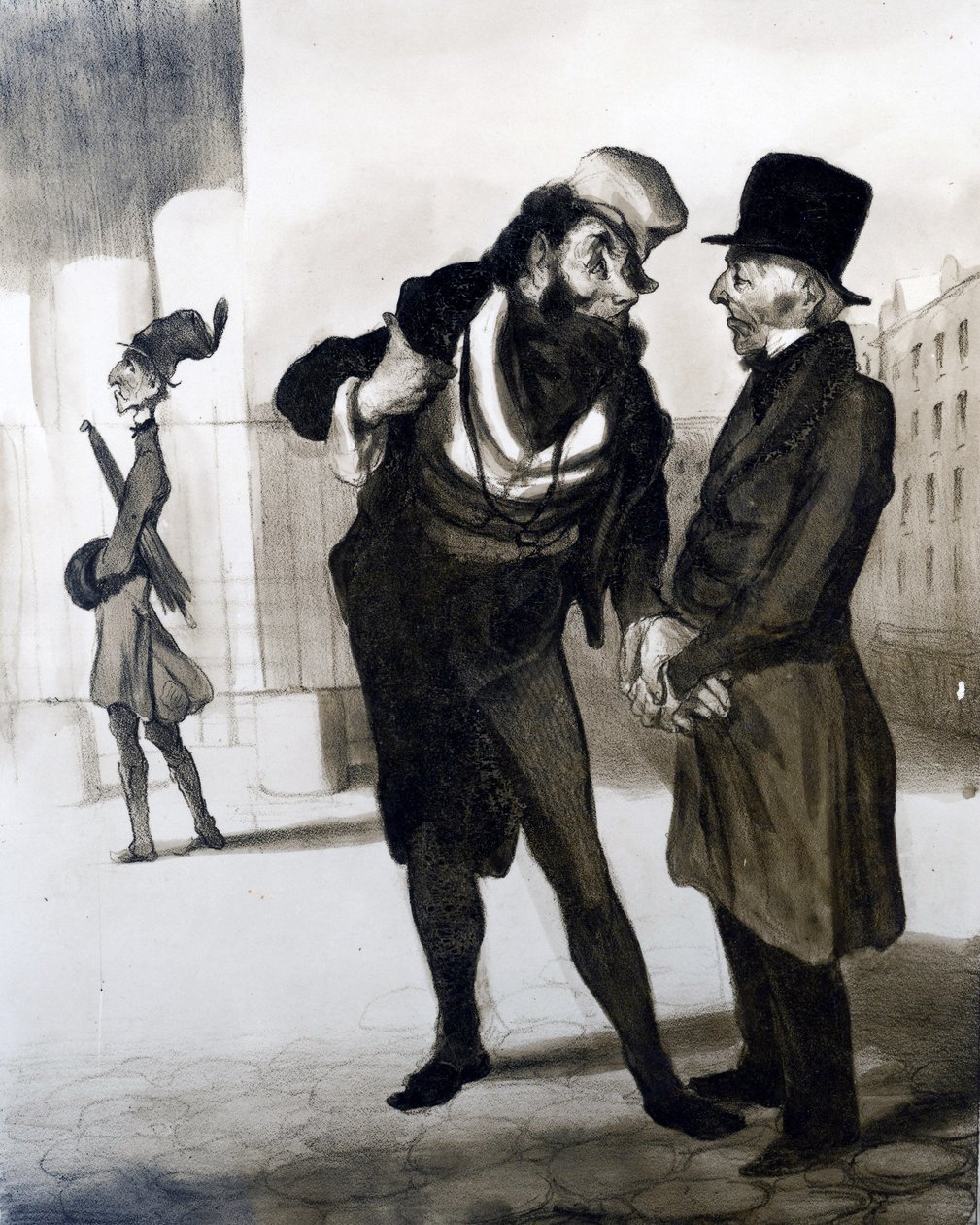 Robert Macaire商业代理，来自&39;Le Charivari&39;1840（石版画）的插图 作者 奥诺雷·杜米埃